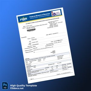 Pakistan Government Editable Tax Registration Modification Order Template in Word and PDF formats