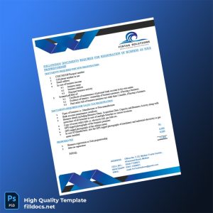 Pakistan Multan Trade Center Editable Business Registration Template in Word and PDF formats