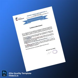 Fillable Pakistan Onlines Consultants Employment Certificate Template - Word/PDF Template Preview - FillDocs