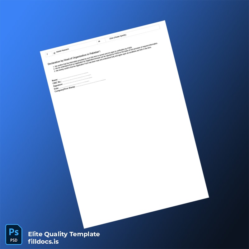 Fillable Pakistan PSEB Registration Renewal Form Template in Word and PDF formats page 7 Page Preview - FillDocs