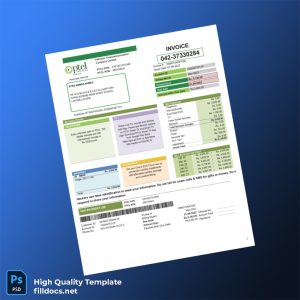 Pakistan PTCL Editable Utility Bill Template in Word and PDF formats