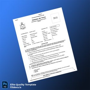 Fillable Pakistan Pakistan Air Force Registration Certificate Template - Word/PDF Template Preview - FillDocs