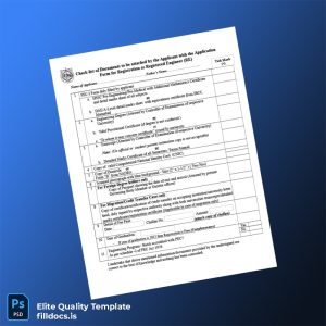 Fillable Pakistan Pakistan Engineering Council Registration Certificate Template - Word/PDF Template Preview