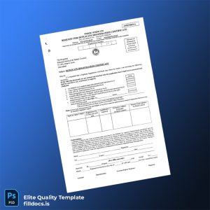 Fillable Pakistan Pakistan Medical Dental Council Duplicate Registration Certificate Template - Word/PDF Template Preview