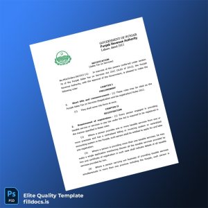 Fillable Pakistan Punjab Revenue Authority Registration Certificate Template - Word/PDF Template Preview - FillDocs