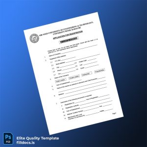 Fillable Pakistan Sir Syed University of Engineering and Technology Business Registration Certificate Template - Word/PDF Template Preview - FillDocs