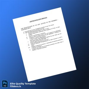 Fillable Pakistan Tax Authority AOP Registration Certificate Template - Word/PDF Template Preview - FillDocs