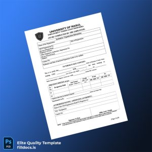 Fillable Pakistan University of Rasul Employment Verification Proforma Template - Word/PDF Template Preview - FillDocs