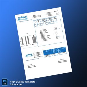Peru Sedapal La Atarjea Editable Water Bill Template in Word and PDF formats