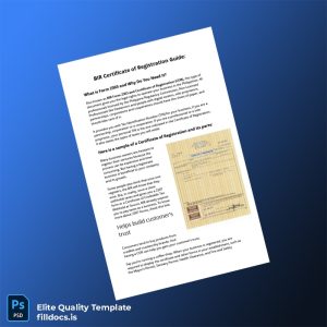 Fillable Philippines Bureau of Internal Revenue Certificate of Registration Template - Word/PDF Template Preview - FillDocs