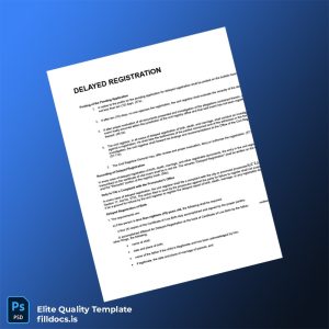 Fillable Philippines Civil Registrar Delayed Registration Birth Certificate Template - Word/PDF Template Preview - FillDocs