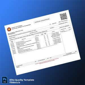 Fillable Philippines Registration Authority Registration Certificate Template - Word/PDF Template Preview - FillDocs
