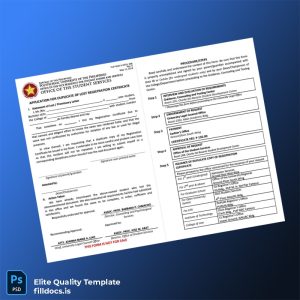 Fillable Philippines University Registration Certificate Application Form for Duplicate Template Preview
