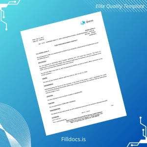 Fillable Quess Corp Limited Employment Verification Letter Template - Word/PDF Template Preview - FillDocs