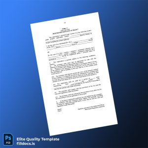 Fillable Real Estate Regulatory Authority Registration Certificate of Project Form C Template - Word/PDF Template Preview