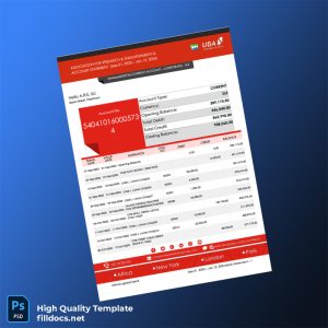 Sierra Leone Africa s Global Bank Bank Statement Template in Word and PDF formats