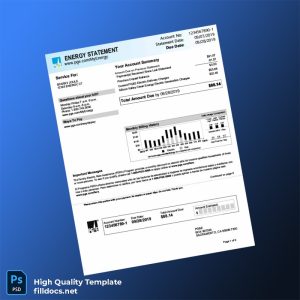 Silicon Valley Clean Energy Editable Utility Bill Template in Word and PDF formats