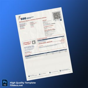 Slovakia Stredoslovensk Energetika A S Editable Utility Bill Template in Word and PDF formats