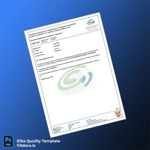 Fillable South Africa CIPC Registration Certificate Template - Word/PDF Template Preview - FillDocs