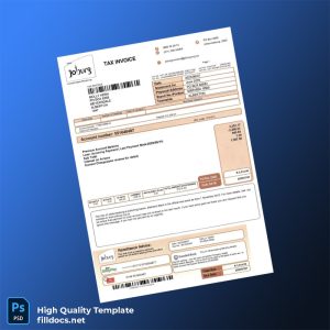 South Africa City Of Johannesburg Editable Utility Bill Template in Word and PDF formats