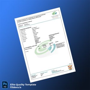 Fillable South Africa Commissioner of Companies Registration Certificate Template - Word/PDF Template Preview - FillDocs