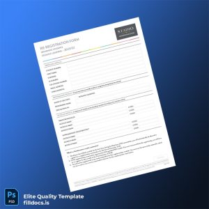 Fillable South Africa Stadio Registration Form Template - Word/PDF Template Preview - FillDocs