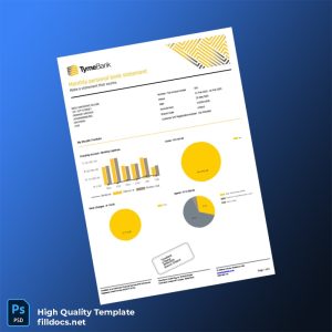 South Africa TymeBank Bank Statement Template in Word and PDF formats