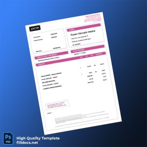 Spain France Telecom Espa A S A Editable Utility Bill Template in Word and PDF formats