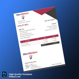 Tanzania Humphrey Charles Editable Utility Bill Template in Word and PDF formats