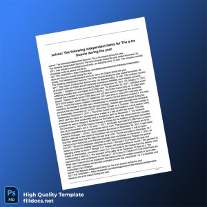 Theatre Dupuis Editable Financial Transactions Document Template in Word and PDF formats