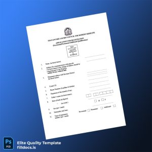 Fillable Travancore-Cochin Council for Modern Medicine Registration Certificate Template - Word/PDF Template Preview