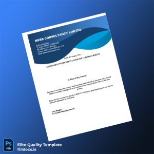 Fillable Trinidad and Tobago MERS CONSULTANCY LIMITED Employment Verification Letter Template - Word/PDF Template Preview - FillDocs