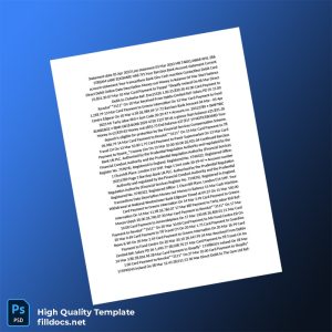 UK Barclays Bank Account Statement Template in Word and PDF formats