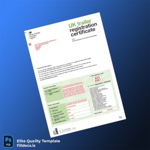Fillable UK DVLA Trailer Registration Certificate Template - Word/PDF Template Preview - FillDocs