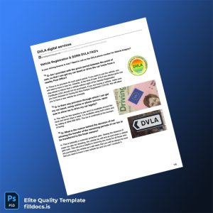 Fillable UK DVLA Vehicle Registration FAQs Document Template - Word/PDF Template Preview - FillDocs