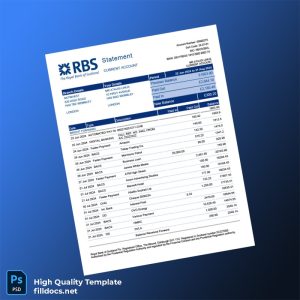 UK NatWest Bank Statement Template in Word and PDF formats