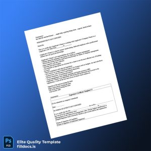 Fillable US Company Experience Certificate Template - Word/PDF Template Preview - FillDocs
