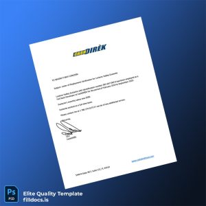 Fillable USA CashDIRÈK Employment Verification Letter Template - Word/PDF Template Preview - FillDocs