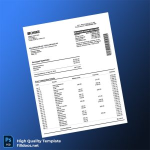 USA Choice Bank Bank Statement Template in Word and PDF formats