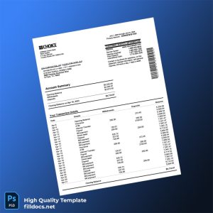 USA Choice Bank Statement Template in Word and PDF formats