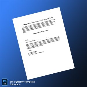 Fillable USA Employment Verification Letter Template - Word/PDF Template Preview - FillDocs
