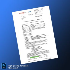 USA First Bankcard Credit Card Statement Template in Word and PDF formats