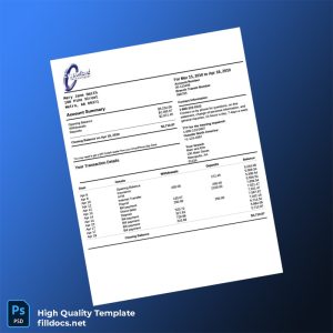 USA Template Bank Statement Template in Word and PDF formats