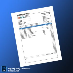USA TemplateLab Bank Statement Template in Word and PDF formats