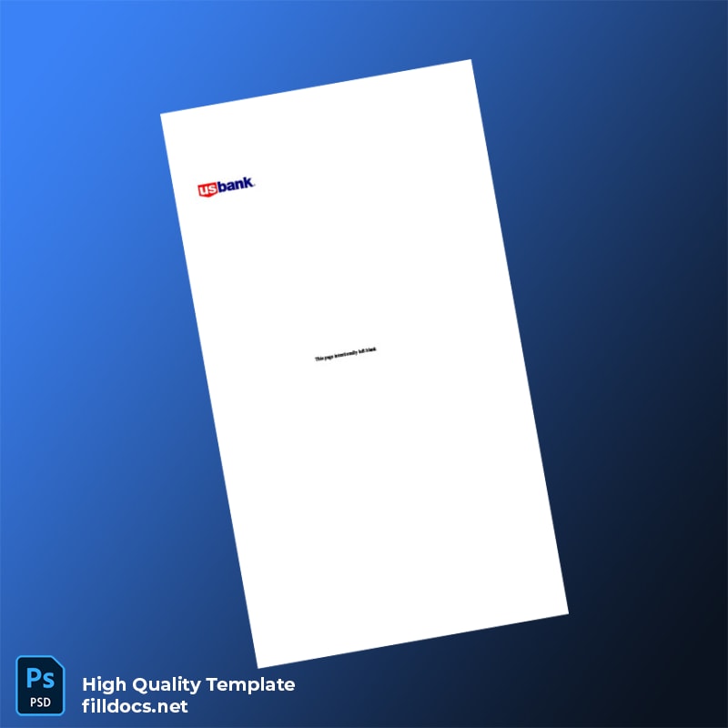 USA US Bank Business Statement Template in Word and PDF formats page 4