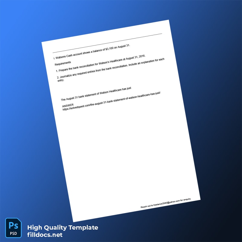 USA United Bank Bank Statement Template in Word and PDF formats page 2