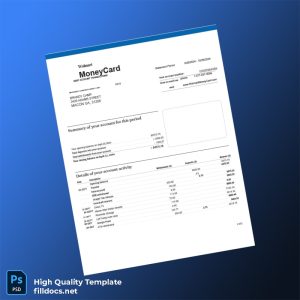 USA Walmart Bank Statement Template in Word and PDF formats