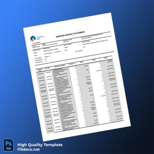 Uganda 32111 Savings General Personal Ordinary UGX Bank Statement Template in Word and PDF formats