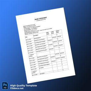 Uganda Harambee Bank Statement Template in Word and PDF formats