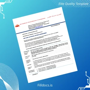 Fillable United Arab Emirates Al Qabas Petroleum Company Employment Verification Letter Template - Word/PDF Template Preview - FillDocs